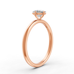 Load image into Gallery viewer, Princess Cut Real Moissanite Claw Prong Solitaire Ring 14K Gold Plated