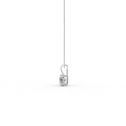 Round Cut Moissanite Solitaire Pendant 14K Gold Plated