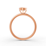 Load image into Gallery viewer, Marquise Cut Real Moissanite Bezel Set Solitaire Ring 14K Gold Plated