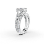 Load image into Gallery viewer, 3Ct Radiant Cut Moissanite Bridal Engagement Ring 14K Gold Plated