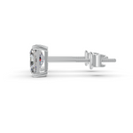 Load image into Gallery viewer, Radiant Cut Real Moissanite 4 Prong Solitaire Stud Earrings Screw Back 14K Gold Plated