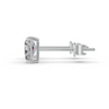 Radiant Cut Real Moissanite 4 Prong Solitaire Stud Earrings Screw Back 14K Gold Plated