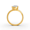 3.83Ct Oval Cut Moissanite Women Engagement Ring 14K Gold Plated
