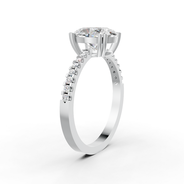 1.85Ct Oval Cut Moissanite Women Engagement Ring 14K Yellow Gold Plated