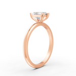 Load image into Gallery viewer, Emerald Cut Real Moissanite Double Prong Solitaire Ring 14K Gold Plated