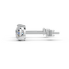 Round Cut Real Moissanite 3 Prong Solitaire Stud Earrings 14K Gold Plated