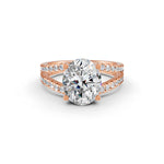 Load image into Gallery viewer, 3.50Ct Oval Cut Moissanite Women Engagement Ring 14K Gold Plated