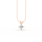 Load image into Gallery viewer, Princess Cut Moissanite Solitaire Pendant 14K Gold Plated