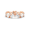 2.58Ct Emerald & Round Cut Moissanite Full Eternity Band Ring 14K Gold Plated