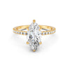 1.72Ct Marquise Cut Moissanite Hidden Halo Engegment Ring 14K Gold Plated