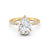 2.09Ct Pear Cut Moissanite Hidden Halo Engagement Ring 14K Gold Plated