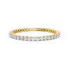 Round Cut Moissanite Full Eternity Band Ring 14K Gold Plated