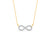 0.33Ct Round Cut Moissanite Infinity Pendant Necklace 14K Yellow Gold Plated