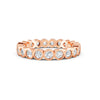 1.14Ct Round Cut Moissanite Bezel Set Full Eternity Band Ring 14K Gold Plated