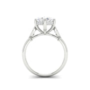 4Ct Marquise Cut Moissanite Engagement Ring 14K Yellow Gold Plated