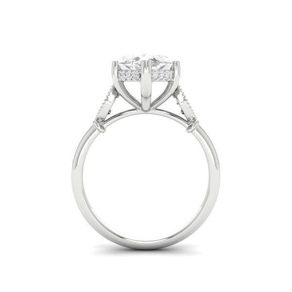 4.09Ct Marquise Cut Moissanite Engagement Ring 14K Yellow Gold Plated