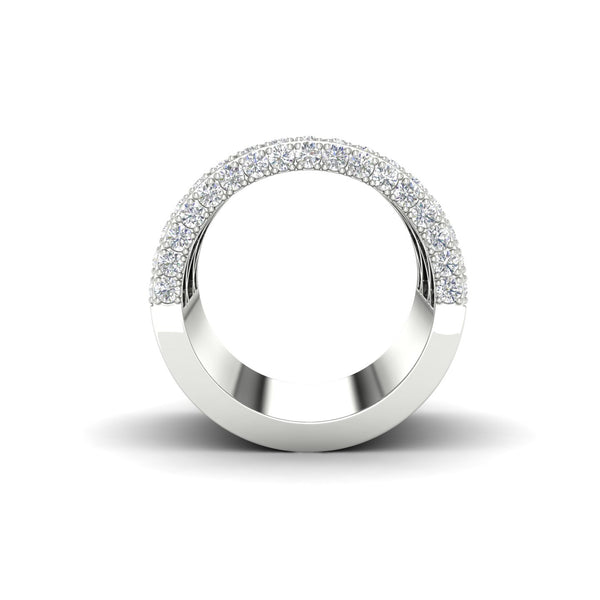 6.11CT Round Cut Moissanite Women's Wedding Band Ring 14K White Gold Plated