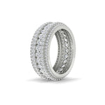 Load image into Gallery viewer, 4Ct Round Cut Moissanite Men's Wedding Band Ring 14K White Gold Plated