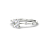 Load image into Gallery viewer, 1Ct Oval Cut Moissanite Solitaire Engagement Ring 14K Yellow Gold Plated