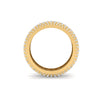 4Ct Round Cut Moissanite Men's Wedding Band Ring 14K Yellow Gold Plated