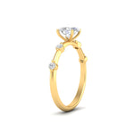 Load image into Gallery viewer, 1Ct Oval Cut Moissanite Solitaire Engagement Ring 14K Yellow Gold Plated