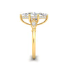 4.09Ct Marquise Cut Moissanite Engagement Ring 14K Yellow Gold Plated