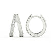 0.15 Ct Round Cut Moissanite Hoop Earrings 14K Gold Plated