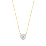 Load image into Gallery viewer, 0.17 Ct Round Cut Moissanite Women's Heart Necklace Pendant 14K Gold Plated