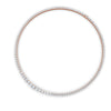 17.54 Ct Round Cut Graduation Moissanite Tennis Necklace 14K Yellow Gold Plated