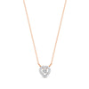 0.17 Ct Round Cut Moissanite Women's Heart Necklace Pendant 14K Gold Plated