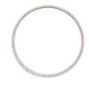 17.54 Ct Round Cut Graduation Moissanite Tennis Necklace 14K Yellow Gold Plated