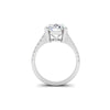 6 Ct Oval Moissanite Women Engagement Rings 14K White Gold Plated