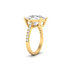 6 Ct Oval Moissanite Women Engagement Rings 14K White Gold Plated