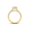 2.67 Ct Princess Cut Moissanite Women Engagement Ring 14K Yellow Gold Plated