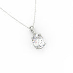 Load image into Gallery viewer, Oval Cut Moissanite Solitaire Pendant in 14K Yellow Gold