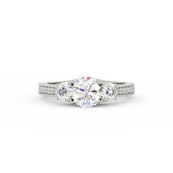 1.95Ct Round Cut Moissanite Women Engagement Wedding Ring 14K Yellow Gold Plated
