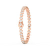 8.70 Ct Round Cut Moissanite Bezel Set Tennis Bracelet 14K Yellow Gold Plated
