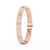 6.80 Ct Round Cut Moissanite Pave Set Cartier Bangle 14K Yellow Gold Plated