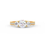 Load image into Gallery viewer, 1.75Ct Round Cut Moissanite Women Engagement Wedding Ring 14K Yellow Gold Plated