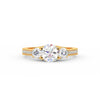 1.95Ct Round Cut Moissanite Women Engagement Wedding Ring 14K Yellow Gold Plated