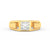2Ct Princess Cut Moissanite Men’s Solitaire Ring 14K Yellow Gold Plated