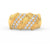 1Ct Round Cut Moissanite Men Cluster Wedding Band Ring 14K Yellow Gold Plated