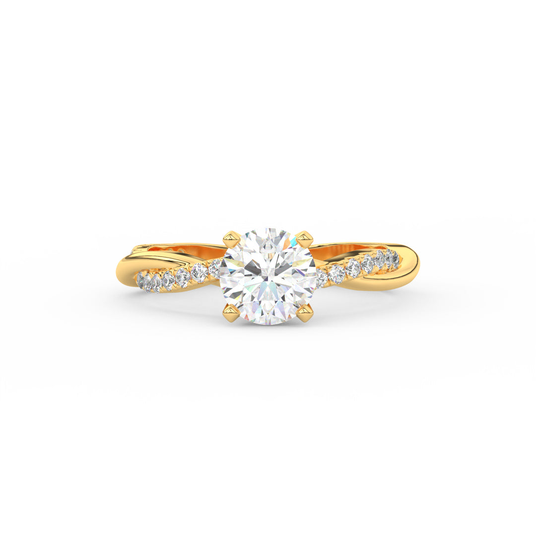 1.36Ct Infinity Moissanite Engagement Ring – Rose Gold Twist Solitaire