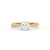 1.50Ct Round Cut Moissanite Twist Solitaire Engagement Ring 14K Yellow Gold Plated
