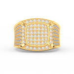 Load image into Gallery viewer, 5Ct Round Cut Moissanite Men’s Cluster Ring 14K White Gold Plated