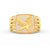 0.30Ct Round Cut Moissanite Men’s Flying Eagle Ring 14K Yellow Gold Plated