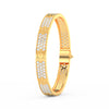 6.80 Ct Round Cut Moissanite Pave Set Cartier Bangle 14K Yellow Gold Plated