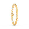 8.70 Ct Round Cut Moissanite Bezel Set Tennis Bracelet 14K Yellow Gold Plated