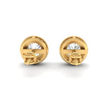 Load image into Gallery viewer, 3Ct Round Cut Moissanite Halo Stud Earrings 14K Gold Plated Push Back
