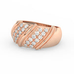 Load image into Gallery viewer, 2Ct Round Cut Moissanite Men Cluster Wedding Band Ring 14K Yellow Gold Plated